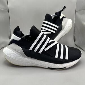 Adidas Y-3 Ultraboost Shoes Mens 12 Black Striped Slip On Sneakers GX1079